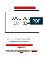 Protocolo Editable de Bioseguridad Por Covid-19