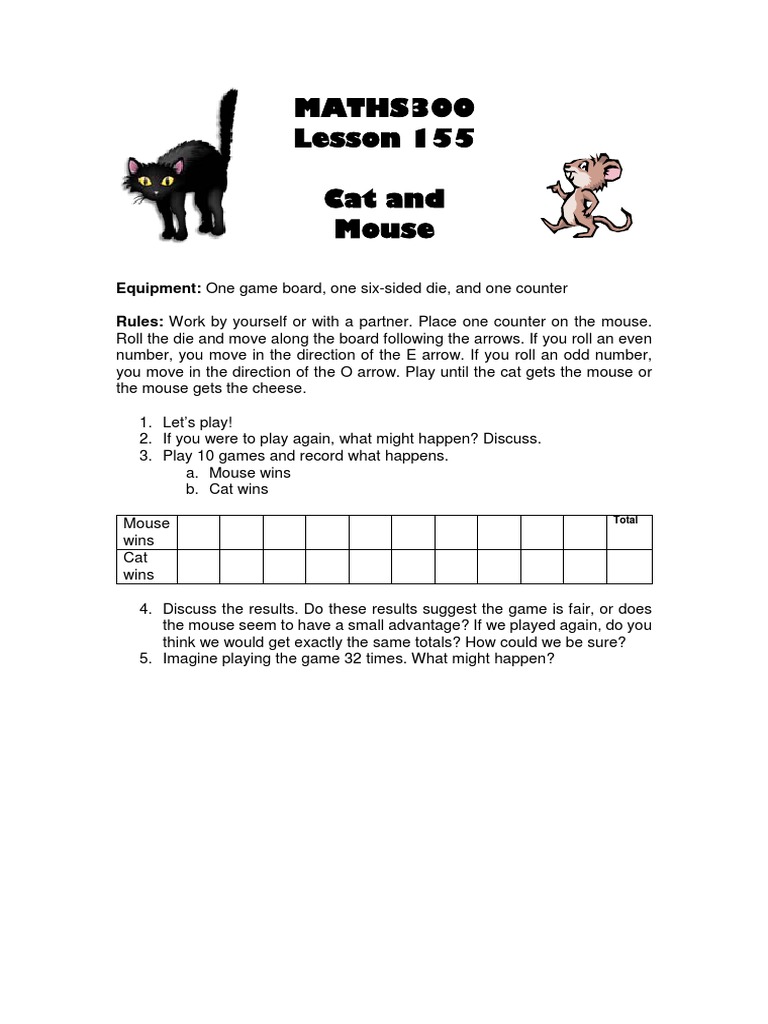 Cat And Mouse Instructions Pdf