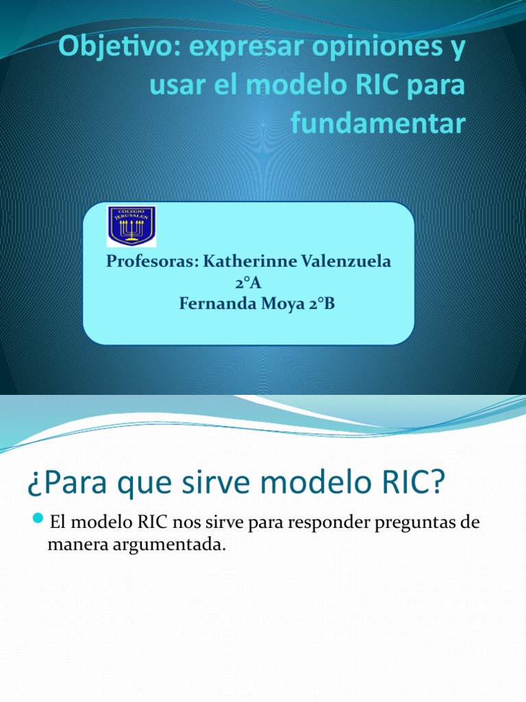 Uso del Modelo RIC en Lenguaje | PDF