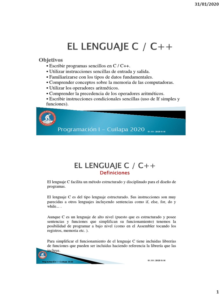 C03 - Lenguaje C++ Complemento 1 | PDF | Programa de computadora ...