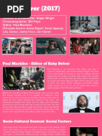 Baby Driver - Analysis of Scene For Editing