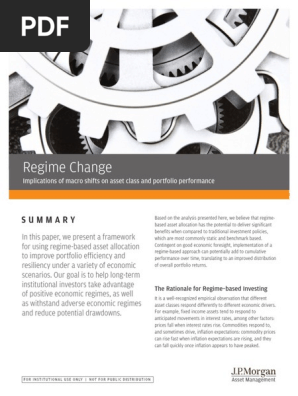 Regime Investing Pdf Asset Allocation Economic Growth