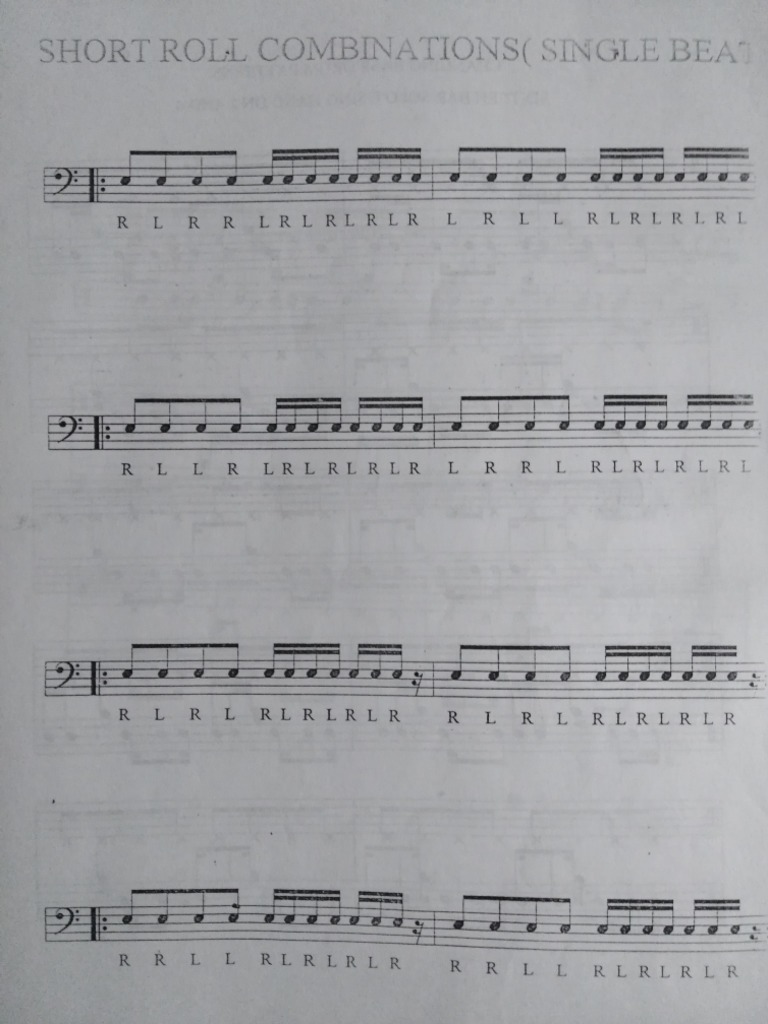 Short Roll Combinations (Single Beat)