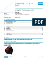 Service Bulletin (ECB) Priority - Ii - Iii - : Rebuilding Kit - Parking Brake Switch