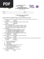 1st Periodic Test - Science 9