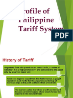 Profile of Philippine Tariff System