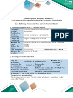 Guía de Ruta y Avance de Ruta para la Realimentación - Fase 1. Diagnóstico Solidario contingencia