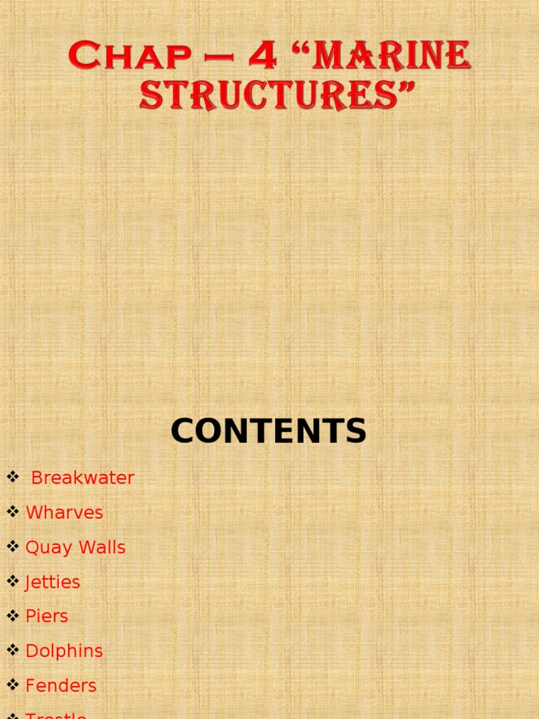 Chapter 4 Marine Structure Pdf Pier Wharf