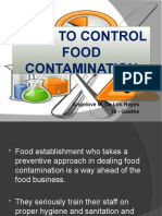 Ways To Control Food Contamination: Angelove M. de Los Reyes 10 - Goethe