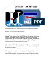 The HINDU Notes 10-05-2020 PDF