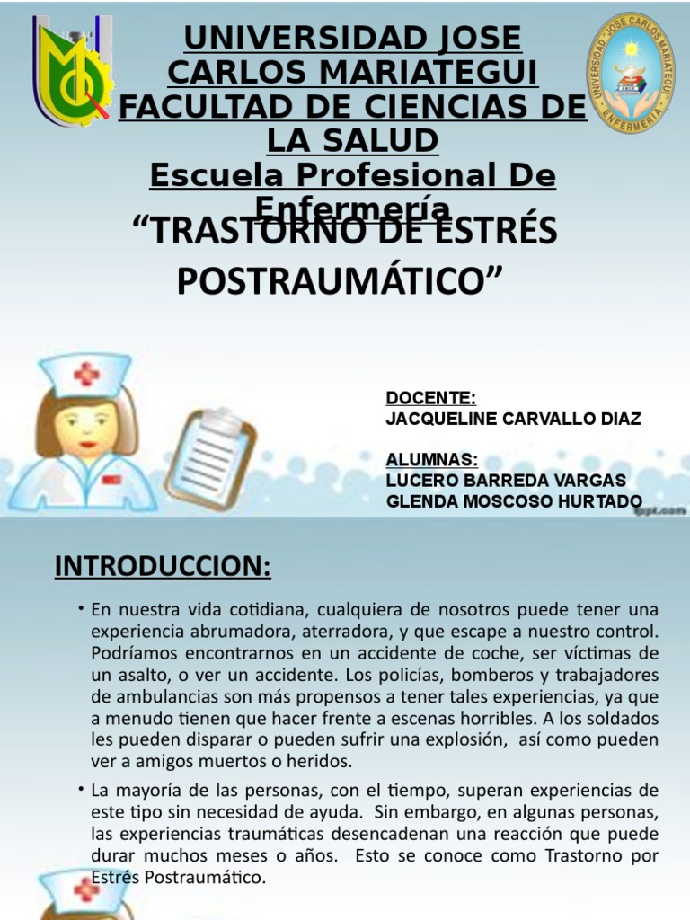 Trastorno de Estres Postraumatico | PDF | Trastorno de estrés ...