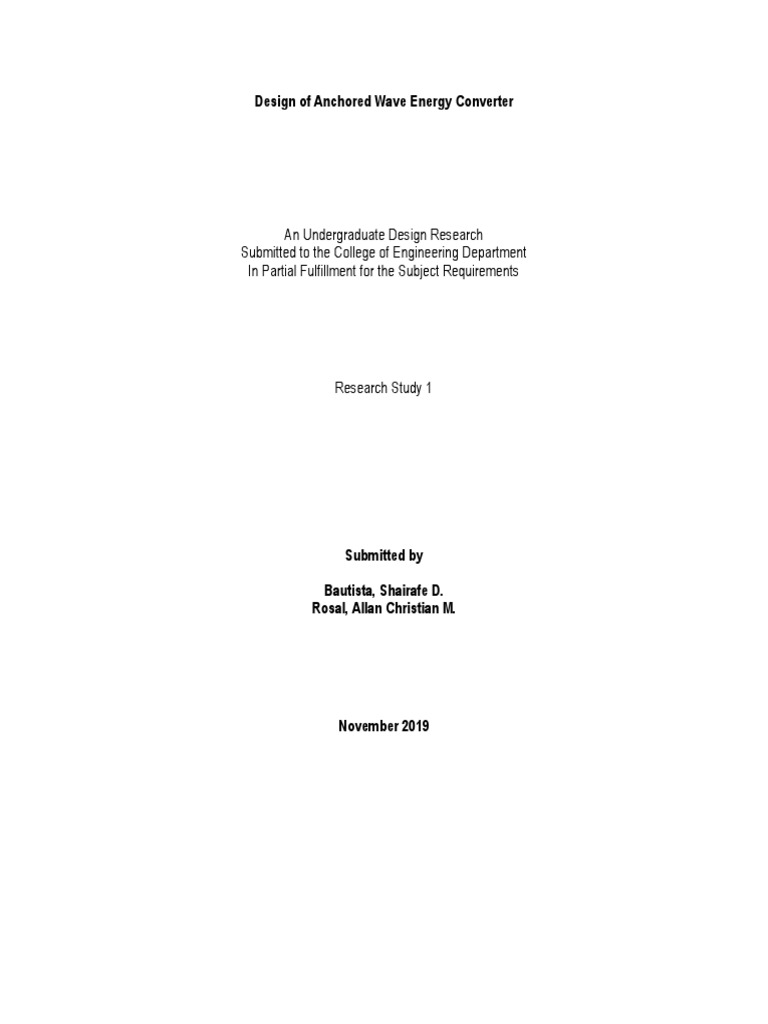 Design of Anchored Wave Energy Converter | PDF | Belt (Mechanical) | Gear