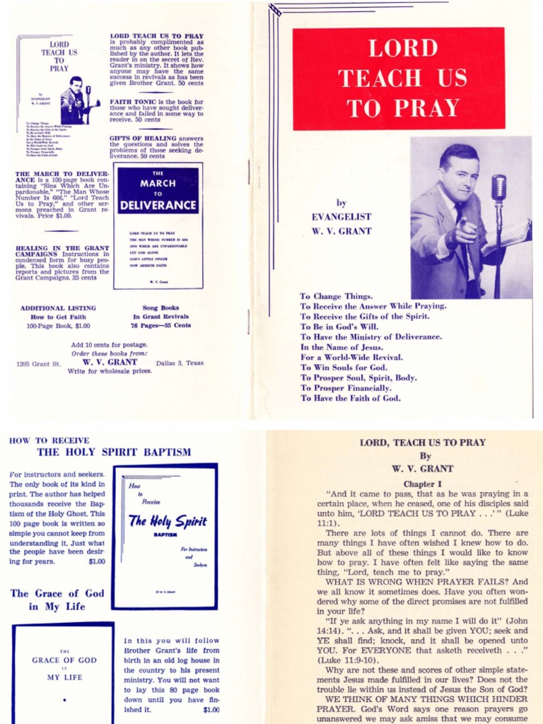 Lord Teach Us To Pray by W. V. Grant Sr. PDF John The Baptist
