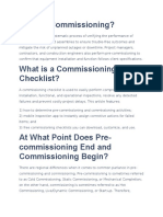 What Is Commissioning?