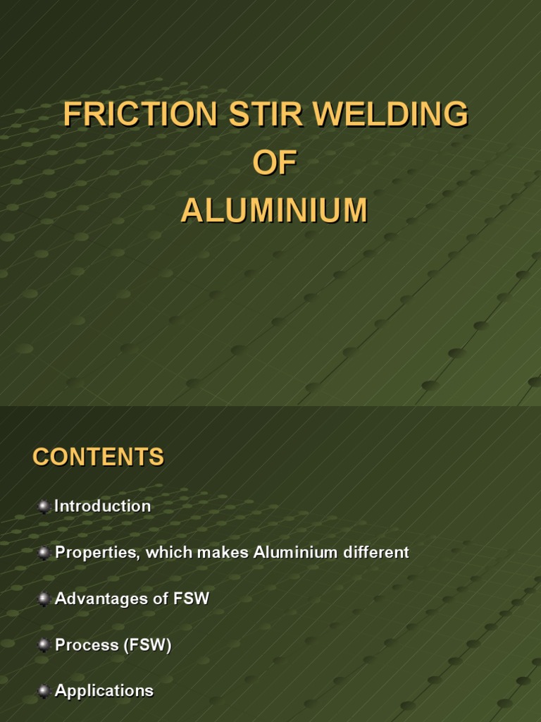 Friction Stir Welding of Aluminium | PDF | Welding | Construction