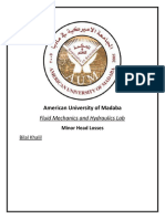 American University of Madaba: Fluid Mechanics and Hydraulics Lab