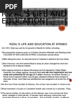 Rizal'S Life and Education