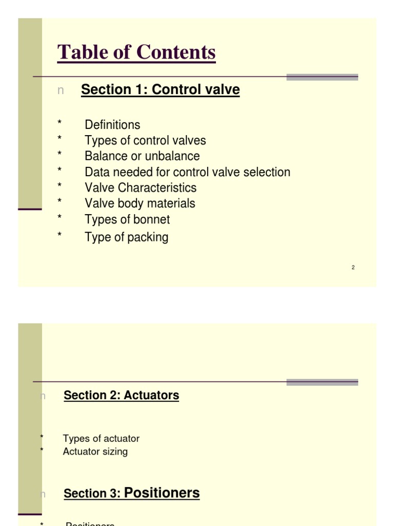 Control Valve Presentation PDF Valve Actuator