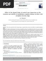 Effect of The Lingual Ledge of Neutral Zone Impres