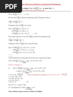 Solution To Recurrence Relation