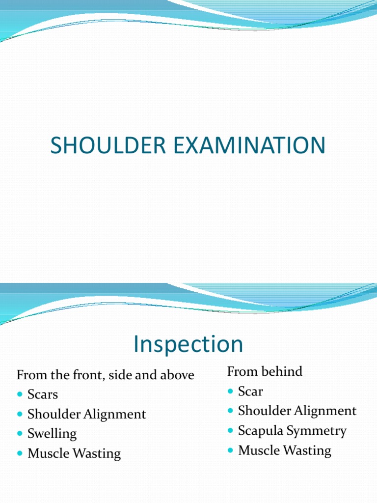 Shoulderexaminationppt 180505152418 | PDF | Shoulder | Anatomical Terms ...