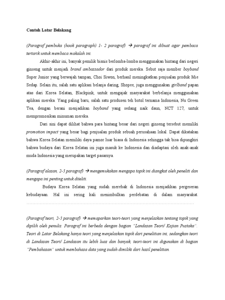 Penulisan Latar Belakang PDF