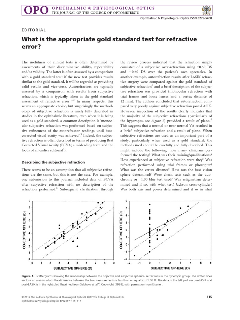 What Is The Appropriate Gold Standard Test For Refractive Error10.1111