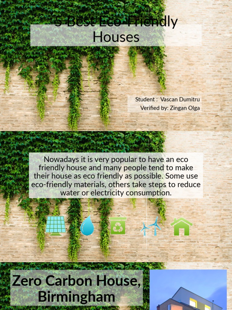 5 Best EcoFriendly Houses PDF Economy And The Environment