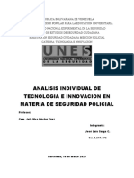 Análisis de tecnología e innovación en materia de seguridad policial en Venezuela