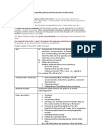 Prepare listening and speaking activity outline