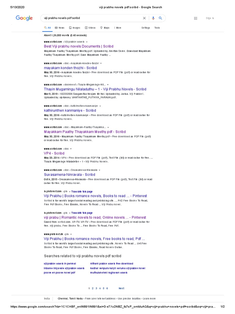 Viji Prabhu Novels PDF Scribd Google Search PDF Scribd Multimedia
