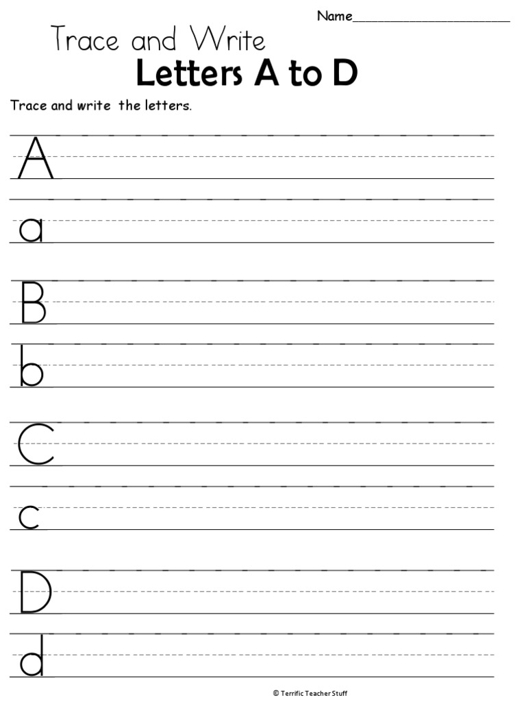 Trace Letters A To D PDF | PDF | Technology & Engineering