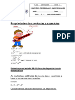 6o Ano Matemática - Propriedades da Potenciação