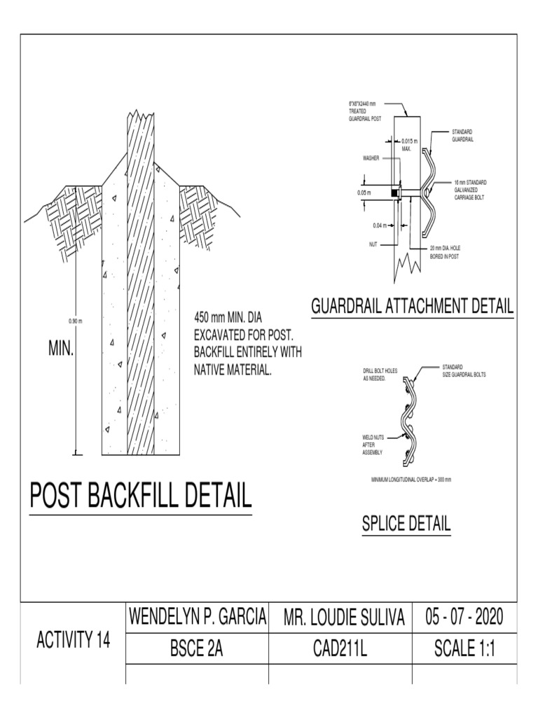 Guardrail Post Backfill Specifications | PDF
