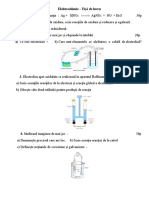 Electrochimie - Fișă de Lucru