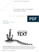 ¿Qué Es El Texto de Anclaje - Anchor Text - Pixelwork Agencia Web PDF