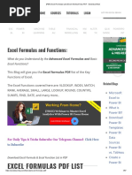 Excel Formulas List PDF