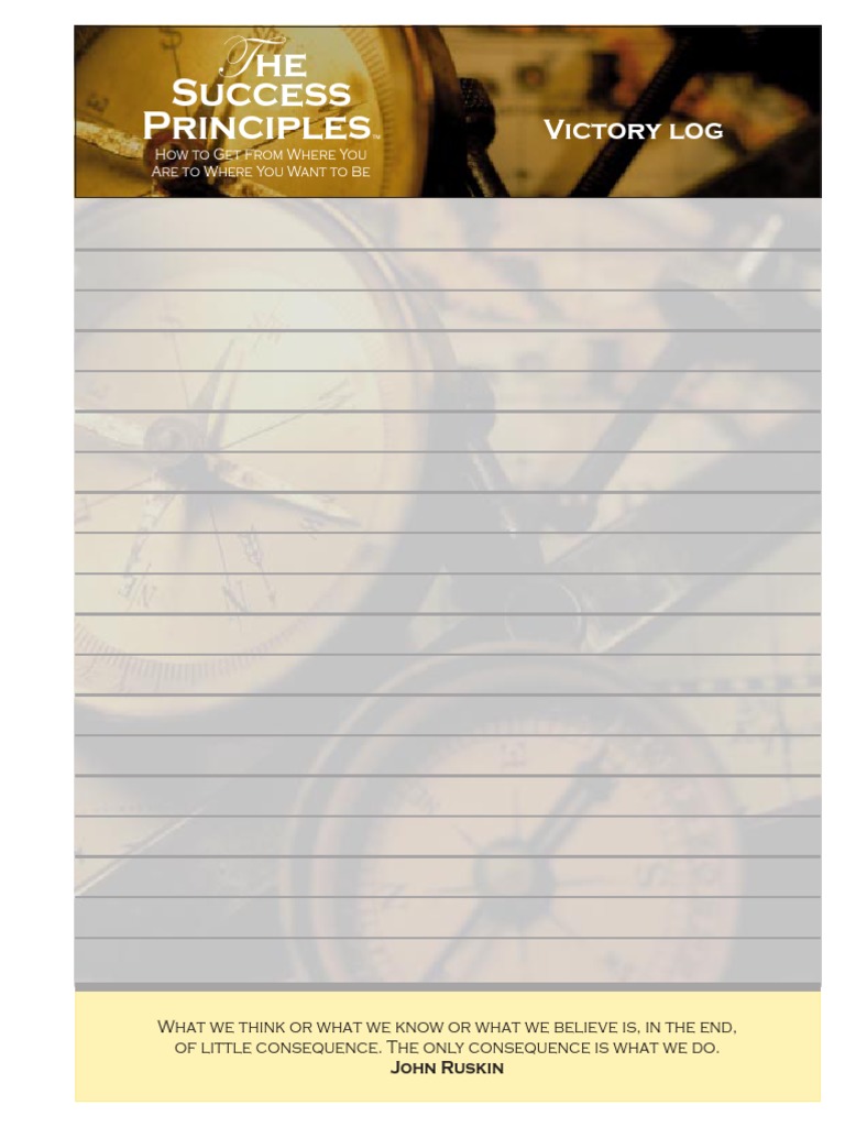 TSP VictoryLog PDF | PDF | Self-Improvement