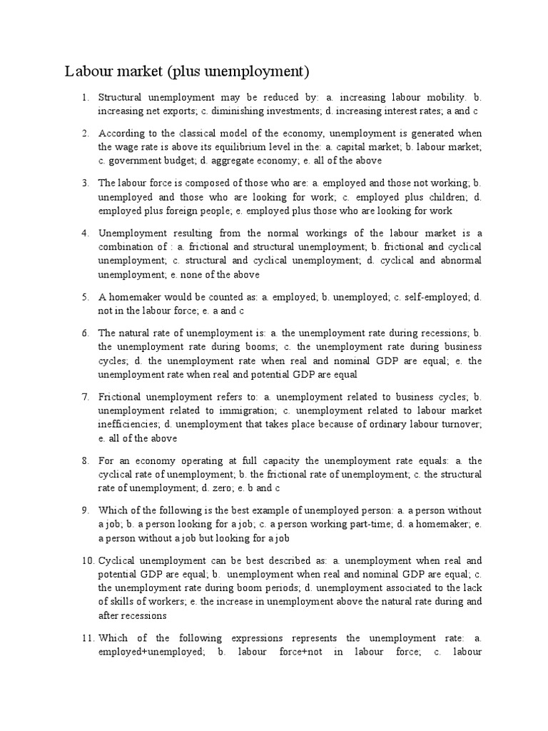 Labour Market&unemployment | PDF | Unemployment | Social Science