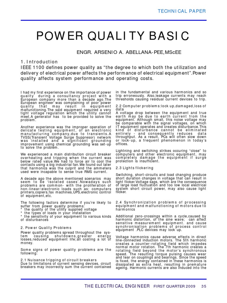 Power Quality Basics | PDF