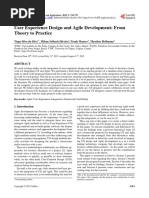 User Experience Design and Agile Development: From Theory To Practice