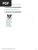 A ACÁCIA NA MAÇONARIA - No Esquadro