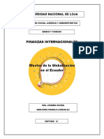 Ensayo Marjorie Daniela Gonzalez (Efectos de La Globalizacion en Ecuador) PDF