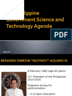 The Philippine Government Science and Technology Agenda: Group 1