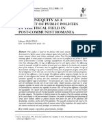 Social Inequity As A Product of Public Policies in The Fiscal Field in Post-Communist Romania