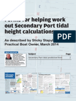Forms For Helping Work Out Secondary Port Tidal Height Calculations