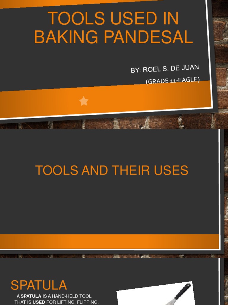 Tools Used in Baking Pandesal PDF Sheet Pan Knife