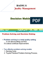 TQM Quality Management Decision Making