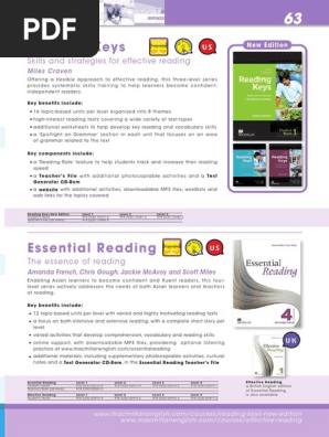 語学+参考書 Reading Keys New Ed 2 Student&#39;s Book Reading Keys New Ed 1 Student's Book: Varios: 9780230724778