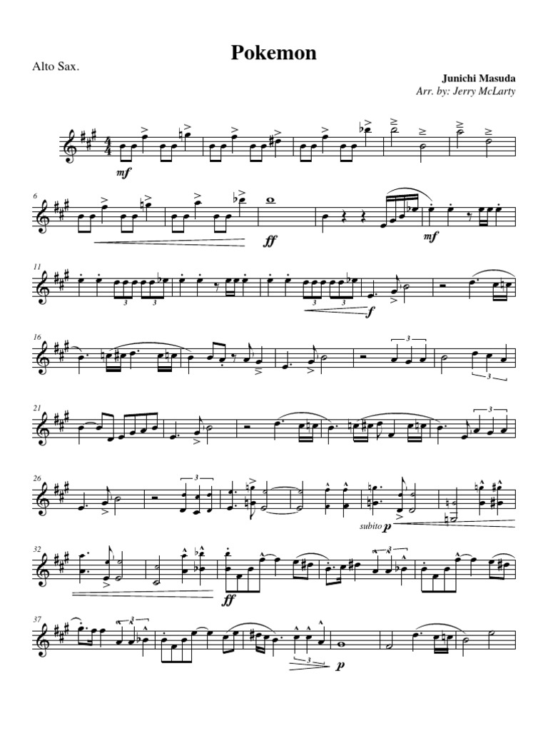 [Pokemon Solo Alto Sax]